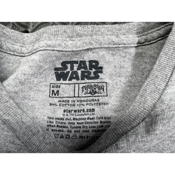 Star Wars Shirt Adult Medium Gray Millennium Falcon Film Casual Men's - Picture 9 of 12